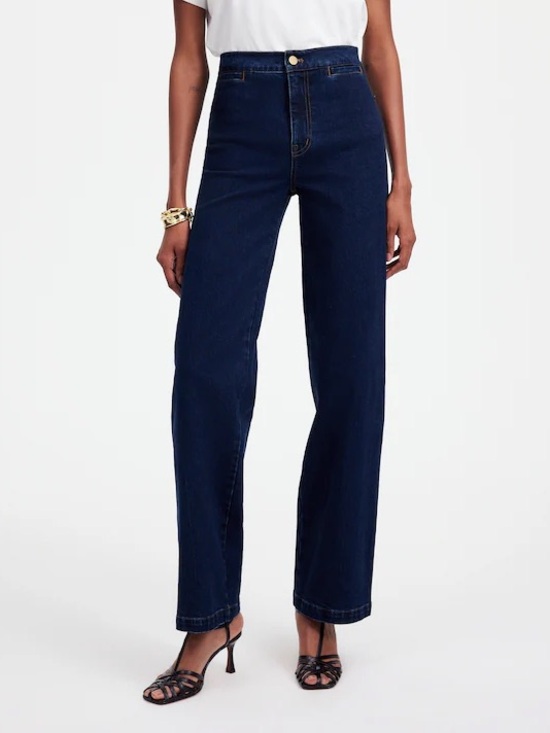 Madewell Denim - Madewell The Emmett Wide-Leg Jean: Welt Pocket Edition Leffers Wash Stretch